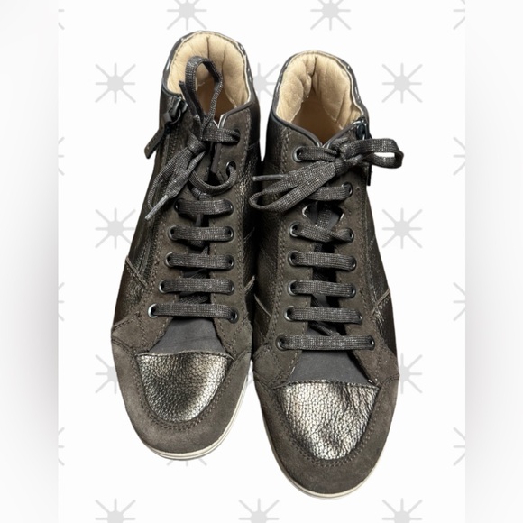 EUC GEOX MYRIA High Top Sneakers Bronze/Brown - Picture 4 of 10